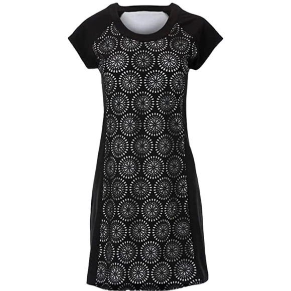 Krimson klover black jasmine laser cut cap sleeve dress size medium - Picture 1 of 7